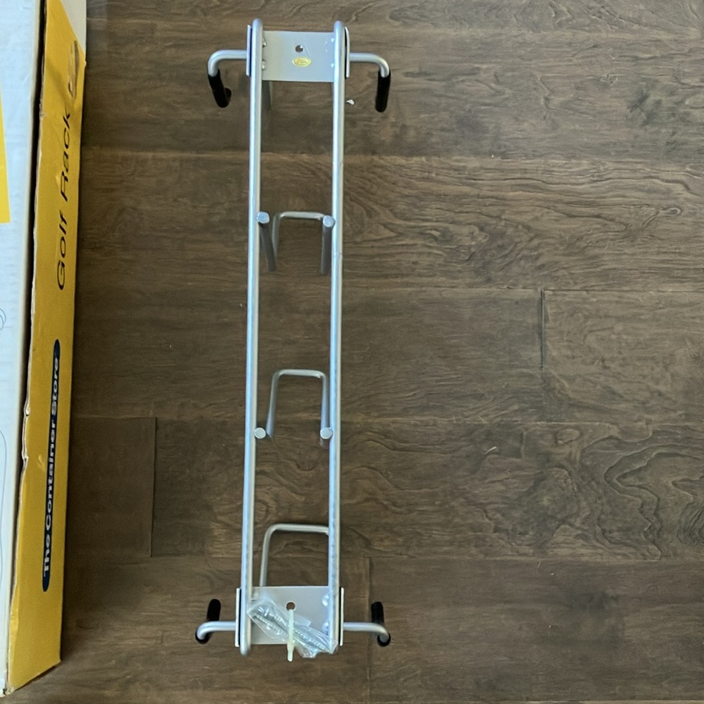 NIB The Container Store Golf Rack storage solid steel wall Mount - Picture 4 of 9